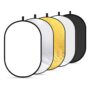 NEEWER 24"x36"/60x90cm Light Reflectors for Photography, Portable 5 in 1 Collapsible Multi
