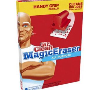 Mr Clean Magic Eraser Handy Grip All Purpose Cleaner Refills 4 Count (colors and packaging