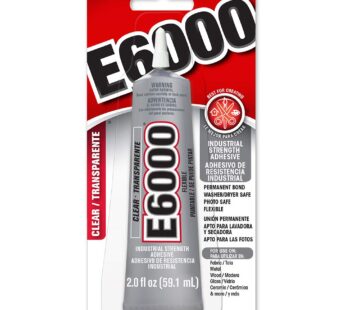 E-6000 Adhesive Metal, Glass, Fiberglass Masonry And Concrete Clear Carded 2 Oz