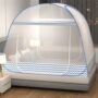 CdyBox Folding Mosquito Net Tent Canopy Curtains for Beds Home Bedroom Decor (Blue, 1.5X2.