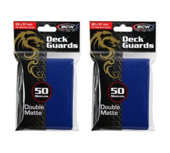 BCW Double Matte Deck Guard – Blue, 100 ct