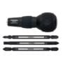 VESSEL BALL GRIP 1/4" Hex. Bit Interchangeable Screwdriver (Bit 3PC. (+1, 3 / +2, -6 / PZ2