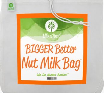 Ellie’s Best Pro Quality Nut Milk Bag – Big 12″X12″ Commercial Grade – Reusable Almond Mil