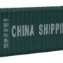 Walthers SceneMaster HO Scale Model of China Shipping (Green, White; Billboard Lettering)