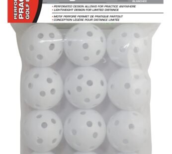 PrideSports Practice Golf Balls, Perforated, 12 Count
