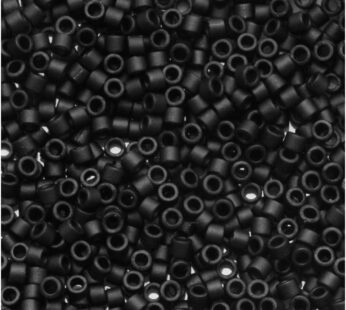 Miyuki Delica Seed Bead 11/0 DB310 , Opaque Black Matte, 9-Grams/Pack