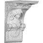 Ekena Millwork COR08X06X12HE 8" W x 6" D x 12" H Hestia Corbel, White