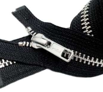 YKK  Sale 29″ Jacket Zipper YKK #5 Aluminum Metal – Medium Weight Separating – Color Black