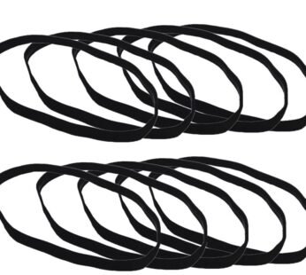 Honbay 10pcs Anti-Slip Thin Elastic Black Sports Headbands Yoga Head Band Sweatband for Me