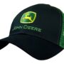 John Deere Embroidered Logo Mesh Back Baseball Hat - One-Size - Men's - Black
