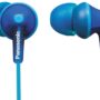 Panasonic RP-HJE125-A Wired Earphones, Blue, 7 x 9.8 x 20