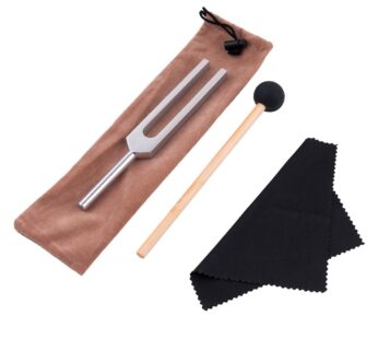 QIYUN Tuning Fork, 528 Hz Tuning Fork with Silicone Hammer and Cleaning Cloth Solfeggio Tu