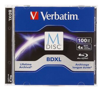 Verbatim M DISC BDXL 100GB 6X with Branded Surface Blank Blu-Ray Recordable Media ? 1pk Je