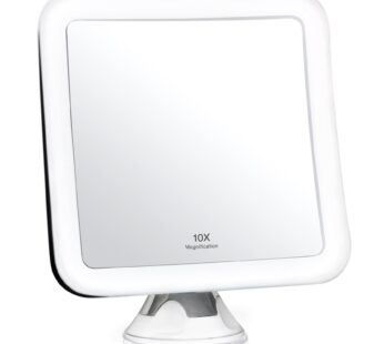 Fancii 10X Magnifying Lighted Makeup Mirror – Daylight LED Vanity Mirror – Compact, Cordle