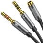 UGREEN Headphone Splitter for Computer 3.5mm Female to 2 Dual 3.5mm Male Braided Audio Spl