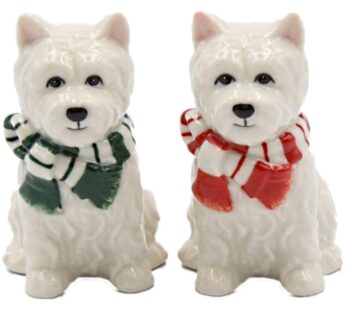 Cosmos Gifts 56579 Western Terrier Westies With Scarf Salt and Pepper Shakers