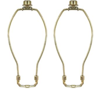 Royal Designs, Inc. Heavy Duty Harp for Lamp Shade Holder, 10 inch, Polished Brown Base, S