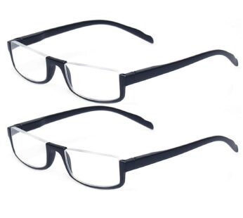 Kerecsen Reading glasses 2 Pair Half Moon Half Frame Readers Spring Hinge Men and Women Gl