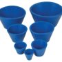 EISCO 7 Piece Filter Adapter Tapered Cones Set - Designed for Use with Buchner Funnels - M
