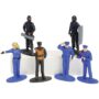 U.S. Toy Police Figures, Blue/Black, 2.5" (UST2454)