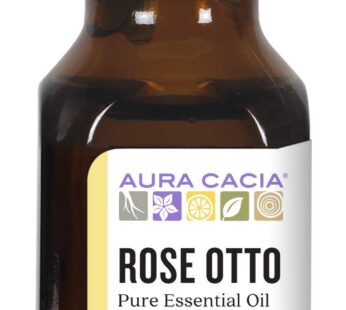 Aura Cacia Rose Otto in Jojoba Oil | GC/MS Tested for Purity | 15ml (0.5 fl. oz.)