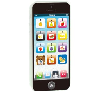 Cooplay Learning Smart Phone Toy Black Music Lullaby Song Touch Screen USB Recharable Cell