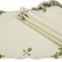 Xia Home Fashions Winter Berry Christmas Placemats, 12 by 18-Inch, Set of 4