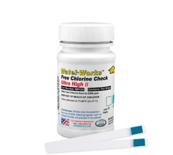 Industrial Test Systems WaterWorks 480124 Free Chlorine Test Strip, Ultra High II Range, 6
