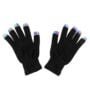 Super Z Outlet Black Knit Gloves LED Strobe Fingertips with 3 Colors for Light Shows, Rave