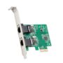 Syba Dual Port Gigabit Ethernet PCI Express 2.1 PCI-E x1 Network Adapter Card (NIC) 10/100