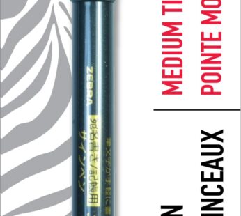 Zebra Pen Zensations Brush Pen, Medium Brush Tip, Black Water-Resistant Ink, 1-Pack