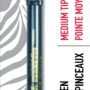 Zebra Pen Zensations Brush Pen, Medium Brush Tip, Black Water-Resistant Ink, 1-Pack