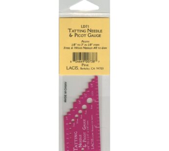 Lacis Tatting Needle & Picot Gauge, Pink