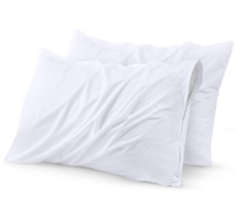 Utopia Bedding Waterproof Pillow Protector Zippered (2 Pack) Queen ? Bed Bug Proof Pillow