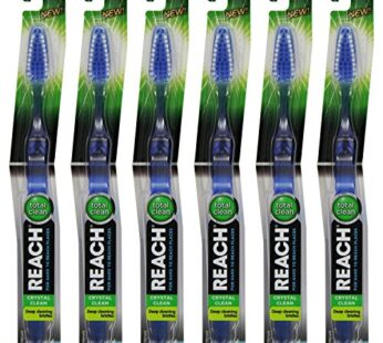 Reach Toothbrush Crystal Clean Firm, 6 Pack