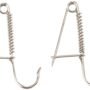 Lacis AW05-SILVER Knitting Pin Pair, Silver, 1.5" tall, 1" wide and 1/8" deep