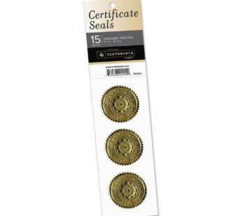 Southworth Award/Certificate Seals, Gold, Pack of 15