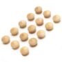 WEICHUAN 15PCS Round Wood Unfinished Cabinet Furniture Drawer Knobs Pulls Handles (Diamete