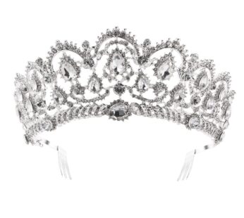 Silver Crystal Tiara Crown Headband Tiara Crown with combs Princess Crown Rhinestone Headb