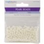Craft Medley 256 Piece Acrylic Pearl Beads, 5mm, Ivory