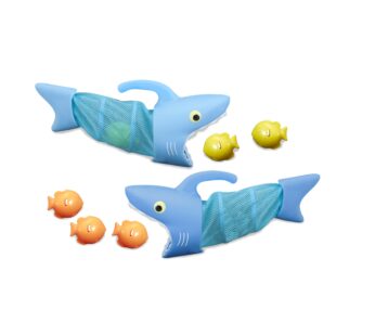 Melissa & Doug Sunny Patch Spark Shark Fish Hunt Pool Game With 2 Nets and 6 Fish to Catch