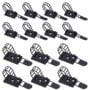 Rustark 50Pcs 2 Sizes Adjustable Self-Adhesive Nylon Cable Straps Cable Ties Cord Clamp fo