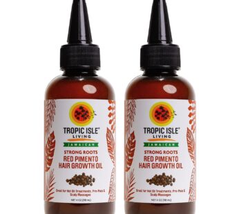 Strong Roots Red Pimento Hair Growth Oil 4 Oz (pack of 2) by Tropic Isle Living