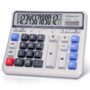 Comix Desktop Calculator Solar Battery Dual Power with 12-Digit Large LCD Display and Larg