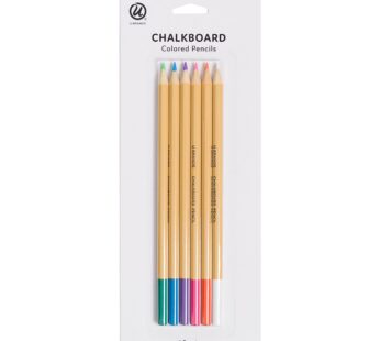 U Brands Chalkboard Colored Pencils, Assorted Colors, 6-Count