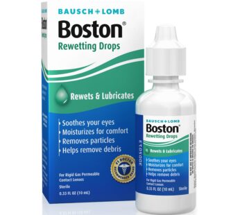 Boston Contact Lens Solution, Rewetting Solution for Gas Permeable Contact Lenses, 0.33 Fl