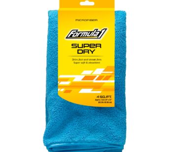 Formula 1 Super Dry Microfiber Cleaning Cloth for Cars   Quick Drying, Double Thick Microf