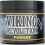 Viking Revolution Pomade for Men 4oz - Firm Strong Hold & High Shine for Classic Styling -