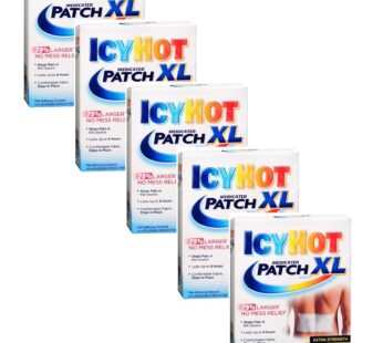 Special pack of 5 ICY HOT BACK PATCH XL 3 per pack