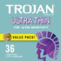 TROJAN Ultra Thin Condoms For Ultra Sensitivity, Lubricated Condoms for Men, America?s Num